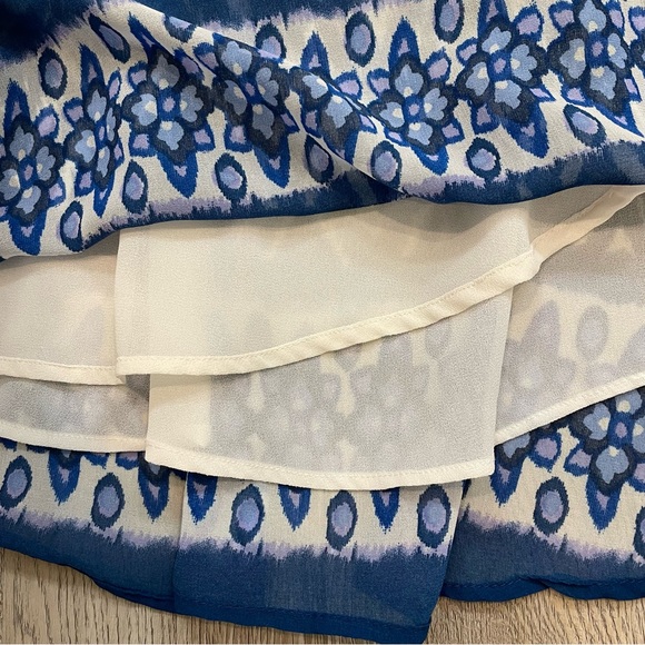 5/$25 BEAUTIFULLY COUTURE Zigzag Aztec Print Tank Mini Dress - Blue Size Small - Picture 5 of 9